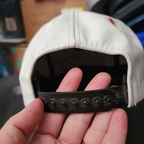 Modern Brand Arkansas Razorbacks Leather Snap-back Hat Cap OS One Size USA Made - Picture 10 of 12